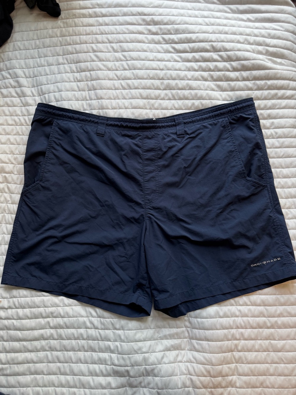Men's Navy Omni-Shade Quick-Dry Swim Trunks